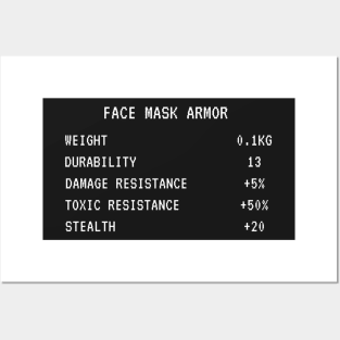 Face Mask Armor Video Game RPG Stats Posters and Art